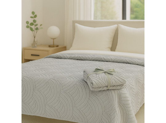 bed cover RESTFUL NAKI04 250X250 LIGHT GREY