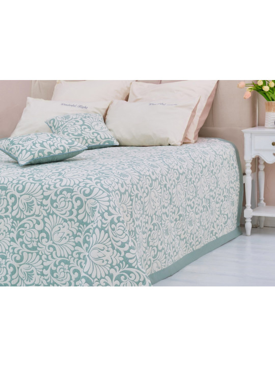 bed cover SIMA-LAND ETEL 150X240 PATTERN GREEN