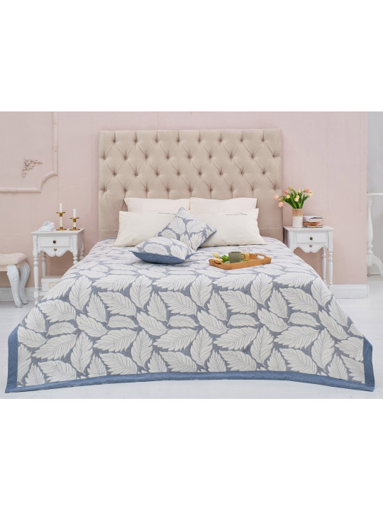 bed cover SIMA-LAND ETEL 200X240 LEAF FALL BLUE