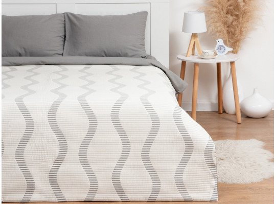 bed cover SIMA-LAND ETEL WAVES 200X240 GREY