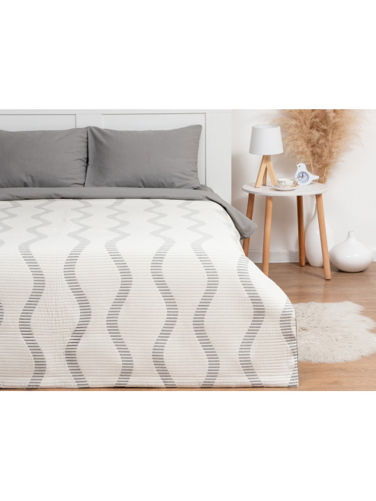 bed cover SIMA-LAND ETEL WAVES 200X240 GREY