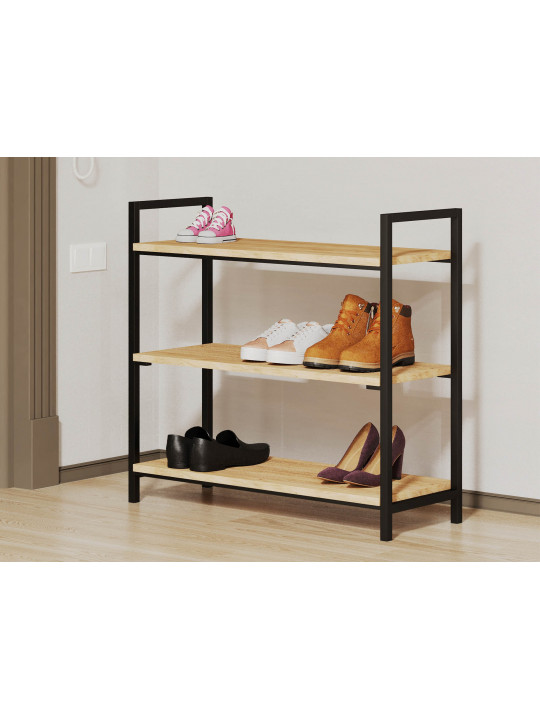 shoe shelf HOBEL IRON BLACK/K003 75x80x30 (1) -G2