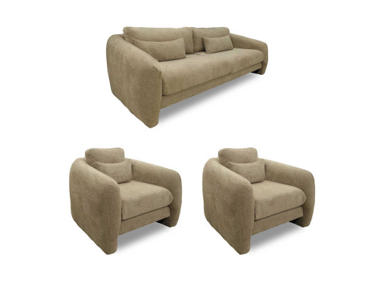 гарнитур HOBEL CHILI 3+1+1 DARK CREAM BEATTO 1015 (3)