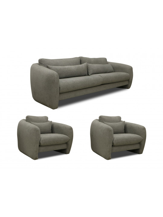 sofa set HOBEL CHILI 3+1+1 LIGHT GREY BEATTO 1067 (3)