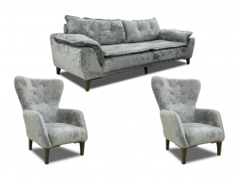 sofa set HOBEL CLARA 3+1+1 GRAY MONACO 14 (3)