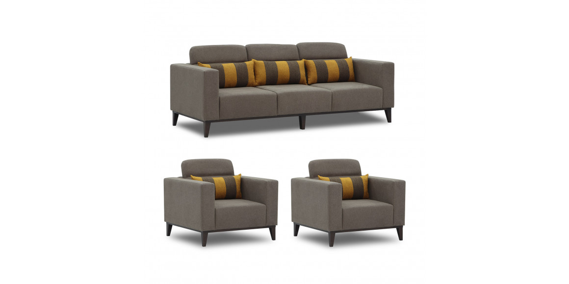 sofa set HOBEL DALI 3+1+1 BROWN SCANDI 6/ RETTIO 1001 (3)