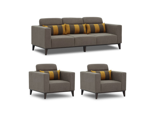 sofa set HOBEL DALI 3+1+1 BROWN SCANDI 6/ RETTIO 1001 (3)