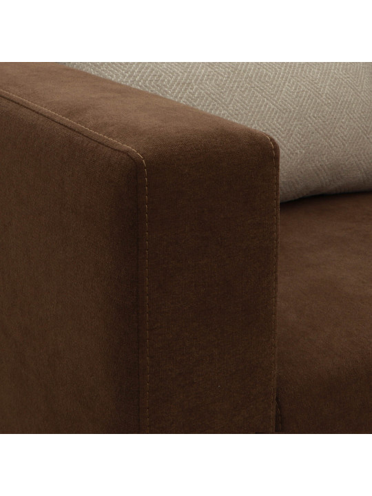 sofa set HOBEL DALI 3+1+1 DARK BROWN BREEZE 12/CREAM FOREVER 910 (3)