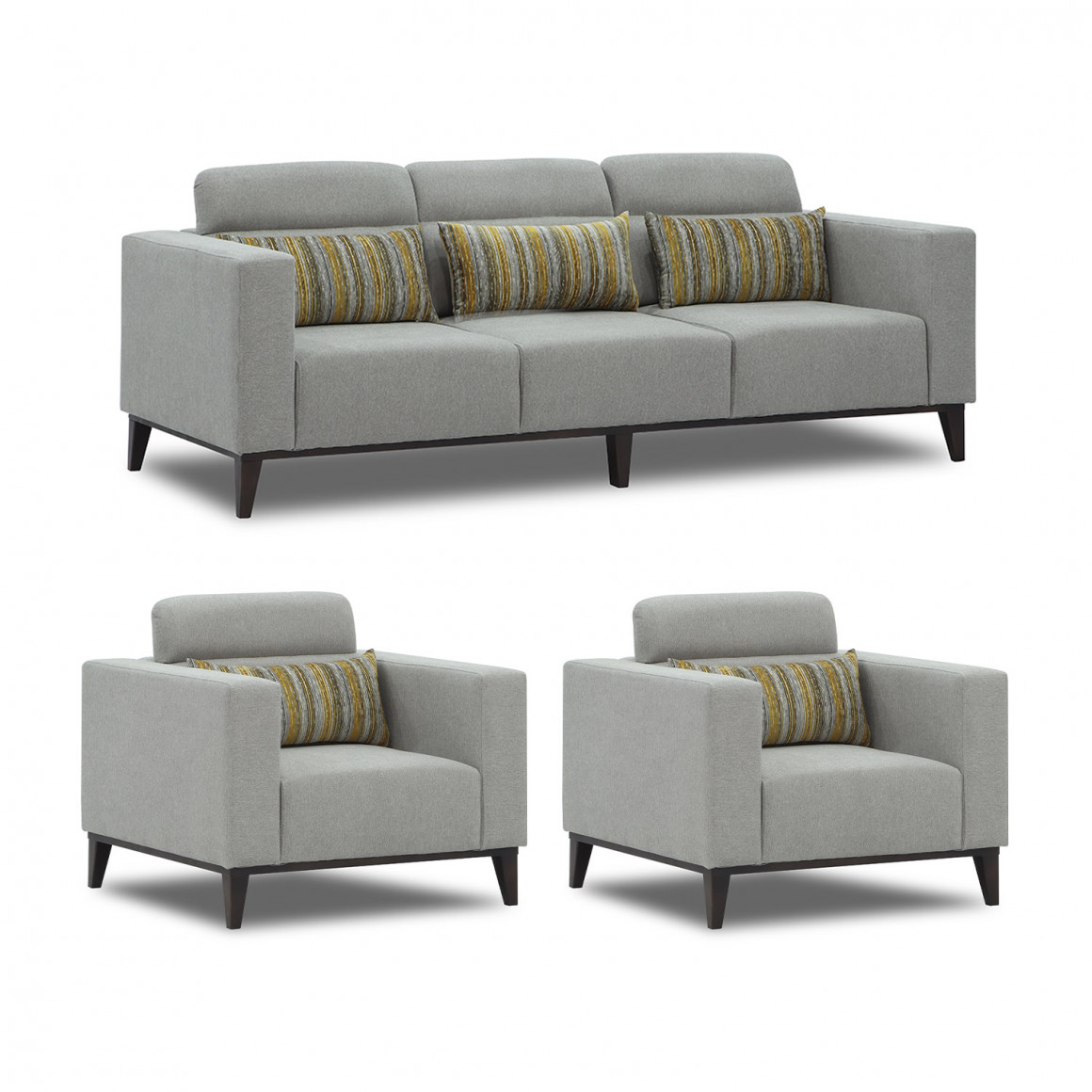 гарнитур HOBEL DALI 3+1+1 LIGHT GREY SCANDI 18/ ONTARIO BAND BAMBOO (3)