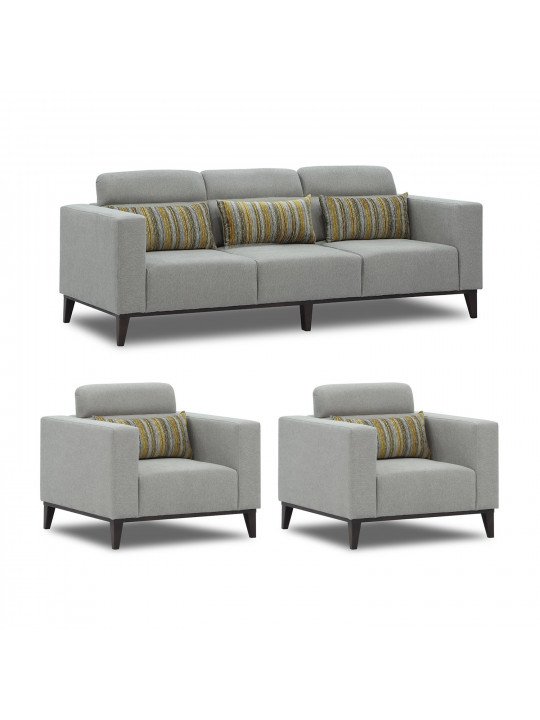 sofa set HOBEL DALI 3+1+1 LIGHT GREY SCANDI 18/ ONTARIO BAND BAMBOO (3)