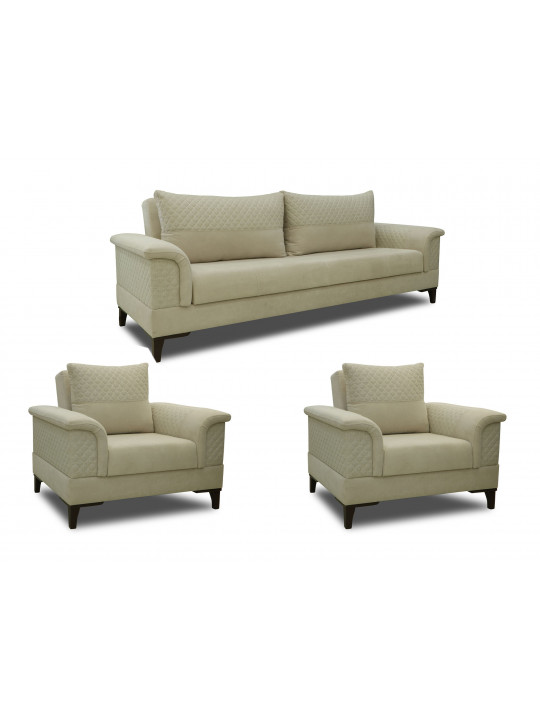 sofa set HOBEL DIVA 3+1+1 BEIGE BREEZE 3/BEIGE INFINITY 103 (3)