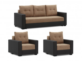 sofa set HOBEL ERICA 3+1+1 BROWN 3673/ LIGHT BROWN VIVALDI 20 (5)