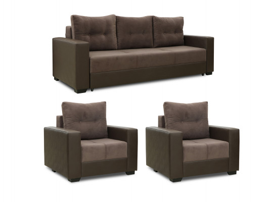 sofa set HOBEL ERICA 3+1+1 COFFEE V460/DARK BROWN VIVALDI 24 (5)