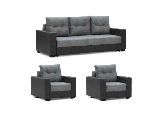 sofa set HOBEL ERICA 3+1+1 DARK GREY 8410/BLUE GREY RONALDO 1812  (6)