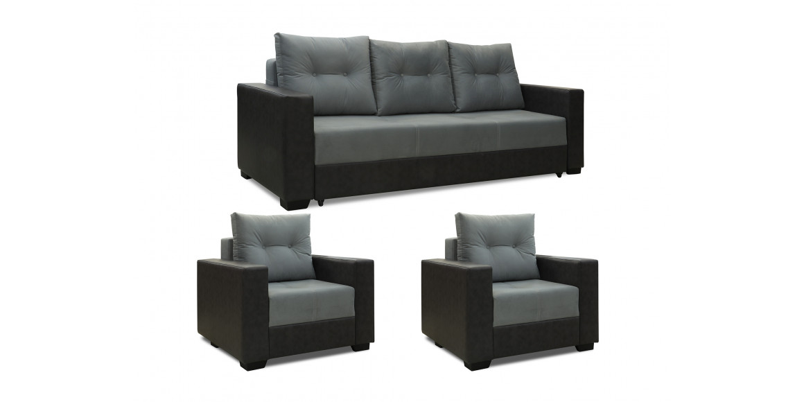 sofa set HOBEL ERICA 3+1+1 DARK GREY 8410/NEWTONE GREY (6)