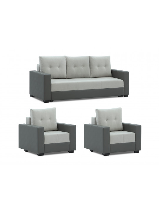 sofa set HOBEL ERICA 3+1+1 GREY V460/LIGHT GREY VIVALDI 6 (5)