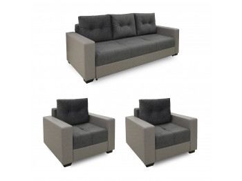 გარნიტური HOBEL ERICA 3+1+1 LIGHT GREY 8409/ DARK GREY JAGUAR 9 (6)