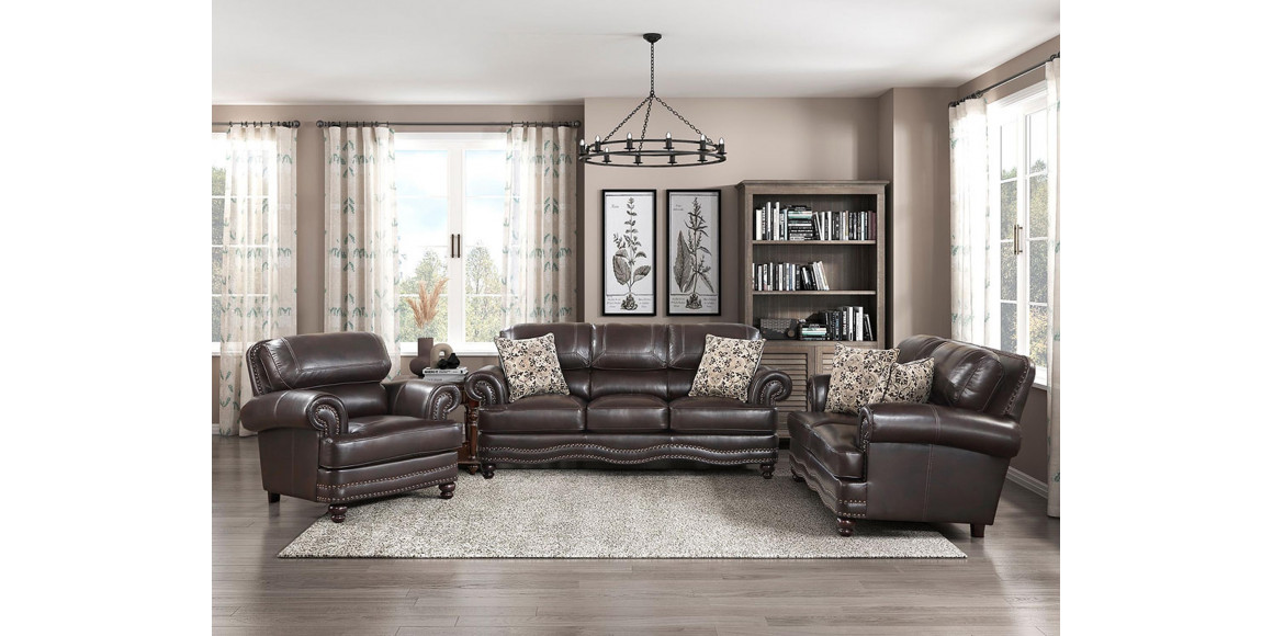 sofa set HOMELEGANCE SULI 9268 BRW-1/2/3 1+2+3