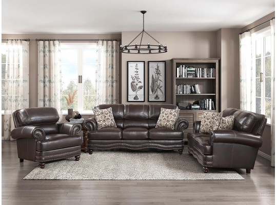 sofa set HOMELEGANCE SULI 9268 BRW-1/2/3 1+2+3