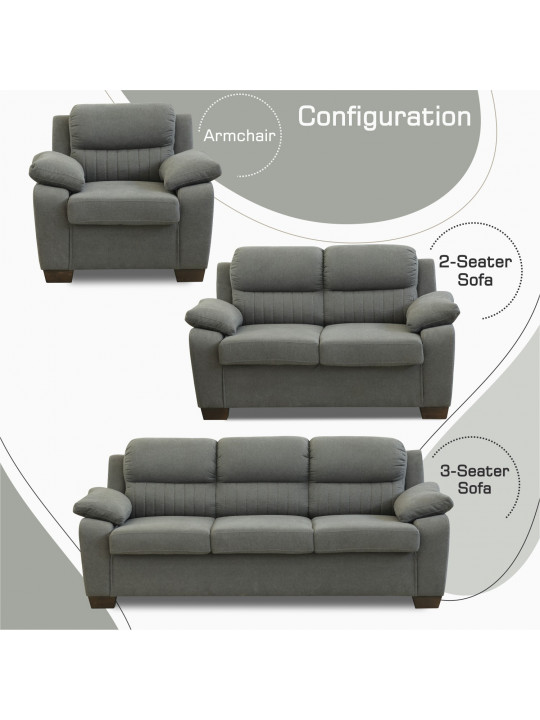 sofa set HOBEL KAMELI 3+2+1 DARK GREY SCANDI 22 (3)