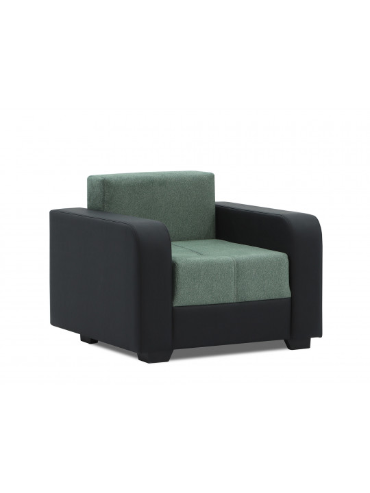 sofa set HOBEL KATRIN 3+1+1 BLACK 4503/ GREEN MOCASSI 5005 (5)