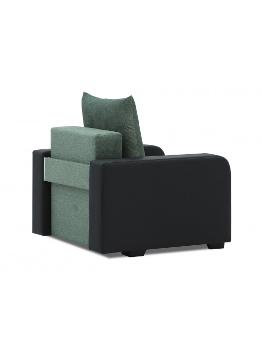 sofa set HOBEL KATRIN 3+1+1 BLACK 4503/ GREEN MOCASSI 5005 (5)