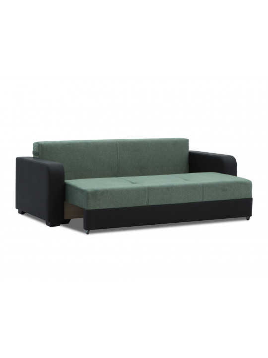 sofa set HOBEL KATRIN 3+1+1 BLACK 4503/ GREEN MOCASSI 5005 (5)