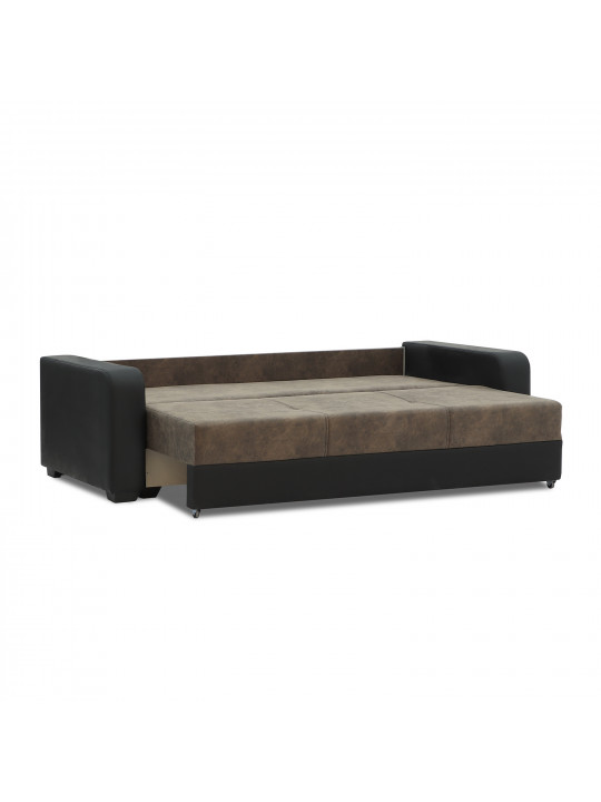 sofa set HOBEL KATRIN 3+1+1 BLACK 4503/DARK BROWN RONALDO 1807 (6)