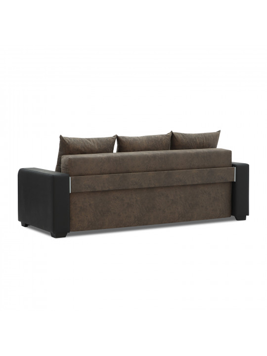 sofa set HOBEL KATRIN 3+1+1 BLACK 4503/DARK BROWN RONALDO 1807 (6)