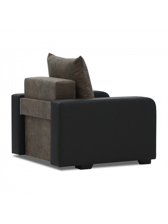 sofa set HOBEL KATRIN 3+1+1 BLACK 4503/DARK BROWN RONALDO 1807 (6)