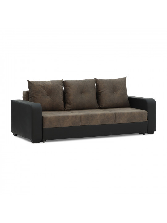 sofa set HOBEL KATRIN 3+1+1 BLACK 4503/DARK BROWN RONALDO 1807 (6)