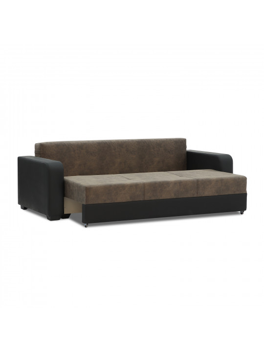 sofa set HOBEL KATRIN 3+1+1 BLACK 4503/DARK BROWN RONALDO 1807 (6)