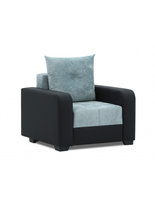 sofa set HOBEL KATRIN 3+1+1 BLACK V626/ AQUA LIGHT BLUE MONACO 12 (5)