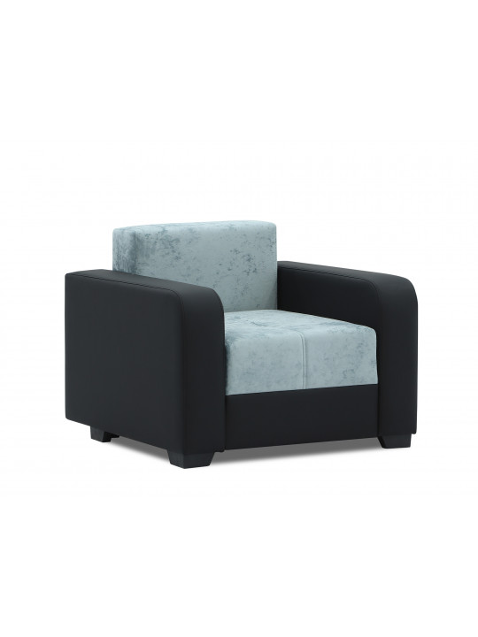 sofa set HOBEL KATRIN 3+1+1 BLACK V626/ AQUA LIGHT BLUE MONACO 12 (5)