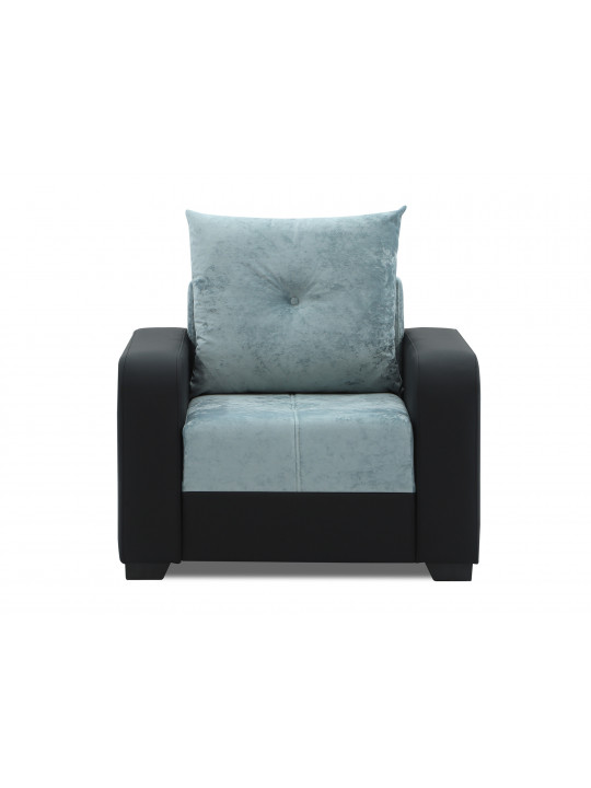 sofa set HOBEL KATRIN 3+1+1 BLACK V626/ AQUA LIGHT BLUE MONACO 12 (5)