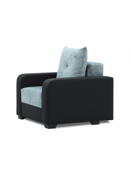 sofa set HOBEL KATRIN 3+1+1 BLACK V626/ AQUA LIGHT BLUE MONACO 12 (5)