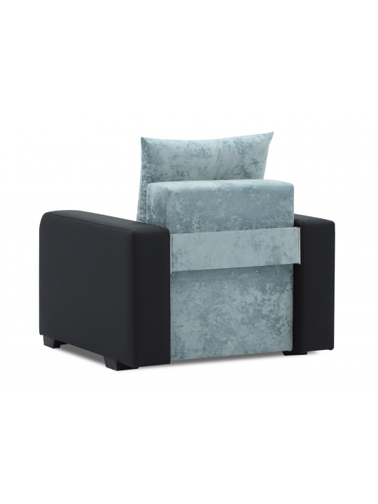 sofa set HOBEL KATRIN 3+1+1 BLACK V626/ AQUA LIGHT BLUE MONACO 12 (5)