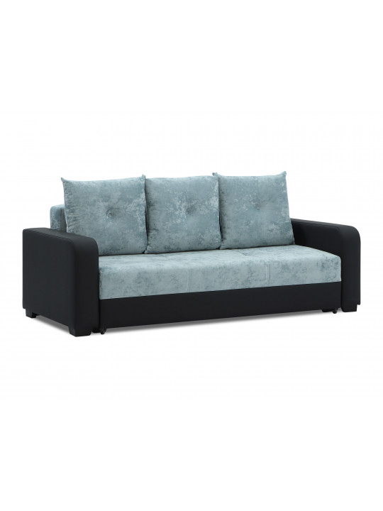 sofa set HOBEL KATRIN 3+1+1 BLACK V626/ AQUA LIGHT BLUE MONACO 12 (5)