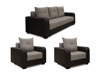 sofa set HOBEL KATRIN 3+1+1 DARK GREY 8410/ GREY SCANDI 21 (5)