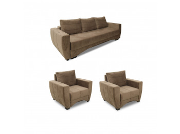 sofa set HOBEL LI 3+1+1 BROWN CATALANA 5 (5)