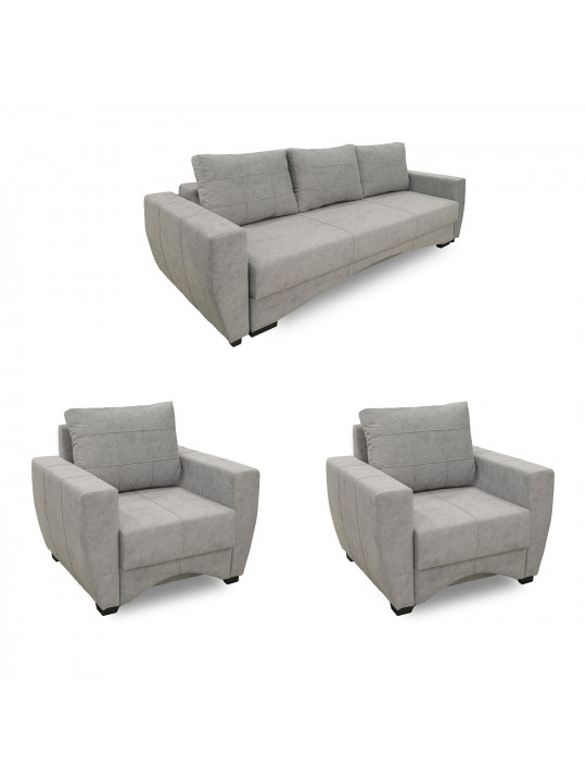 გარნიტური HOBEL LI 3+1+1 LIGHT GREY JAGUAR 4 (5)