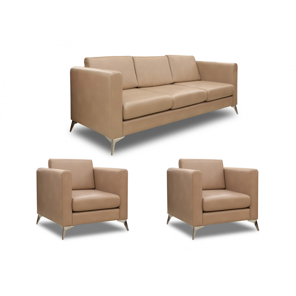 sofa set HOBEL MALTA 3+1+1 CAPPUCHINO PHANTOM 11 (3)