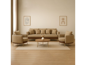 გარნიტური HOBEL MARIA 3+1+1 KAX7004 GOLD / HONEY PHANTOM 6/ LIGHT BROWN BONCUK 6 (3)