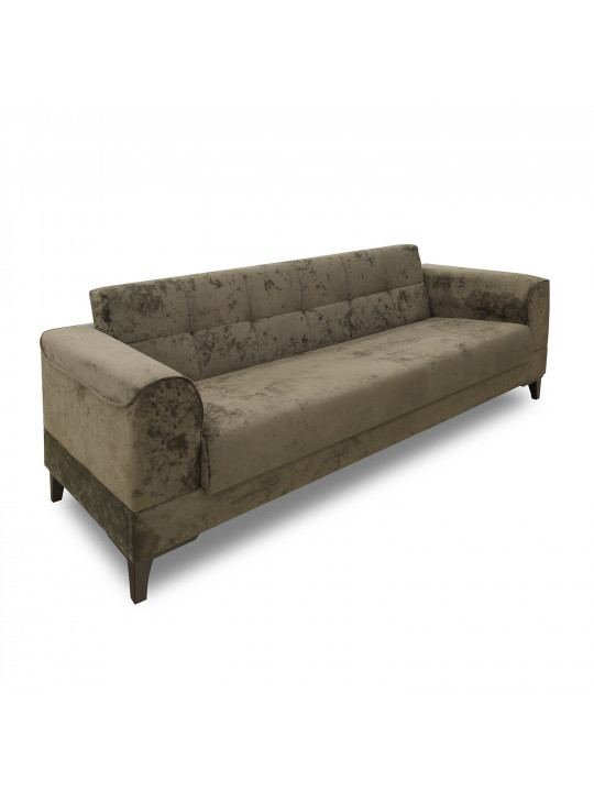 sofa set HOBEL MARK 3+1+1 LIGHT CAPPUCCINO MONACO 4/ BROWN MONACO 5 (3)