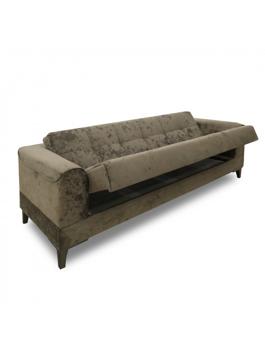 sofa set HOBEL MARK 3+1+1 LIGHT CAPPUCCINO MONACO 4/ BROWN MONACO 5 (3)