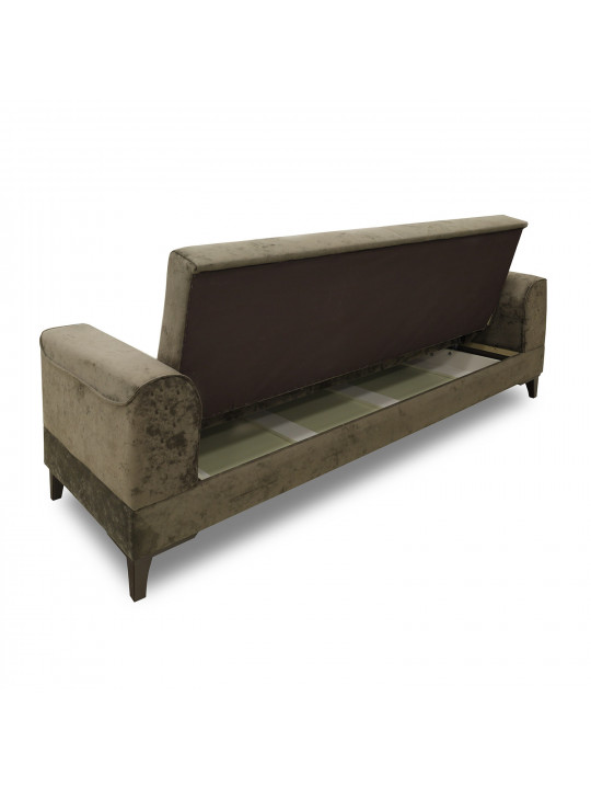 sofa set HOBEL MARK 3+1+1 LIGHT CAPPUCCINO MONACO 4/ BROWN MONACO 5 (3)