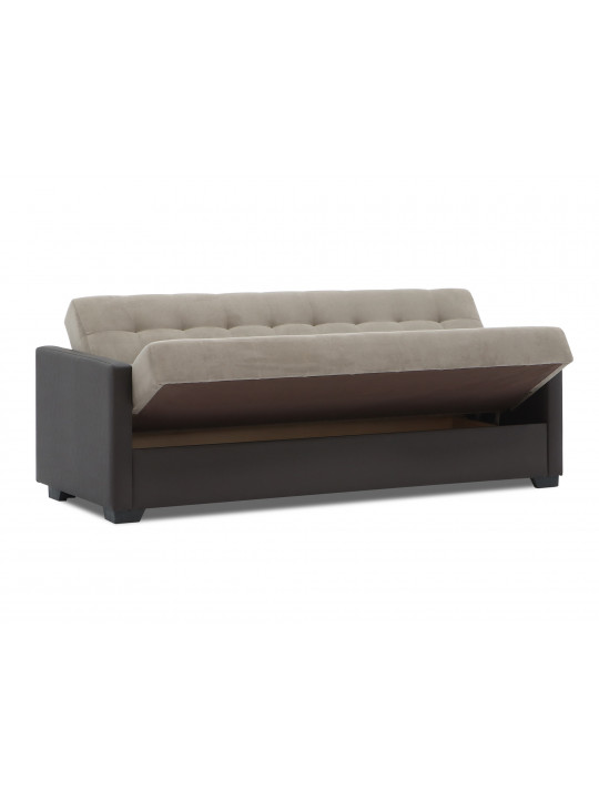 sofa set HOBEL MARVEL 3+1+1 DARK BROWN 3673/ CAPPUCCINO VIVALDI 5 (4)