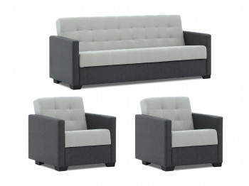 sofa set HOBEL MARVEL 3+1+1 DARK GREY 8410/ LIGHT GREY VIVALDI 6 (4)