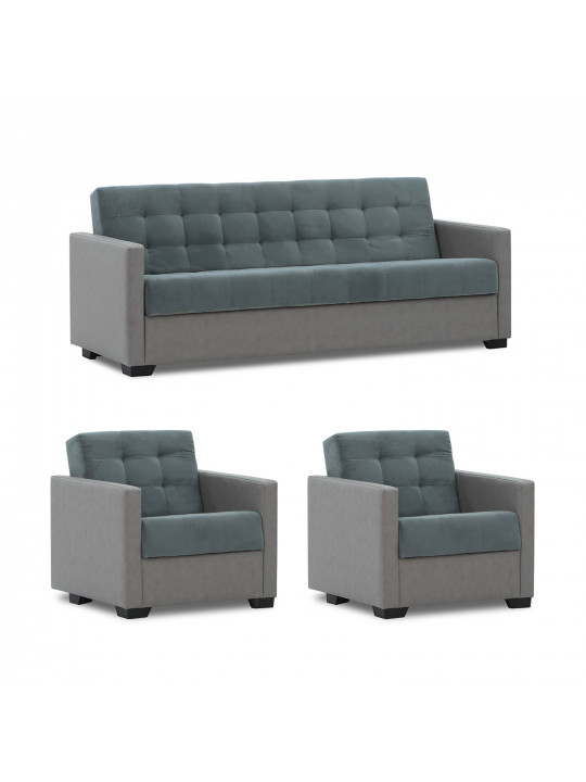 sofa set HOBEL MARVEL 3+1+1 LIGHT GRAY 8409/ DARK GREY VIVALDY 8 (4)