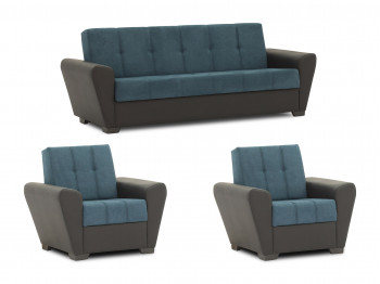 sofa set HOBEL MODERN 3+1+1 BLACK 4503/BLUE SCANDI 15 (4)